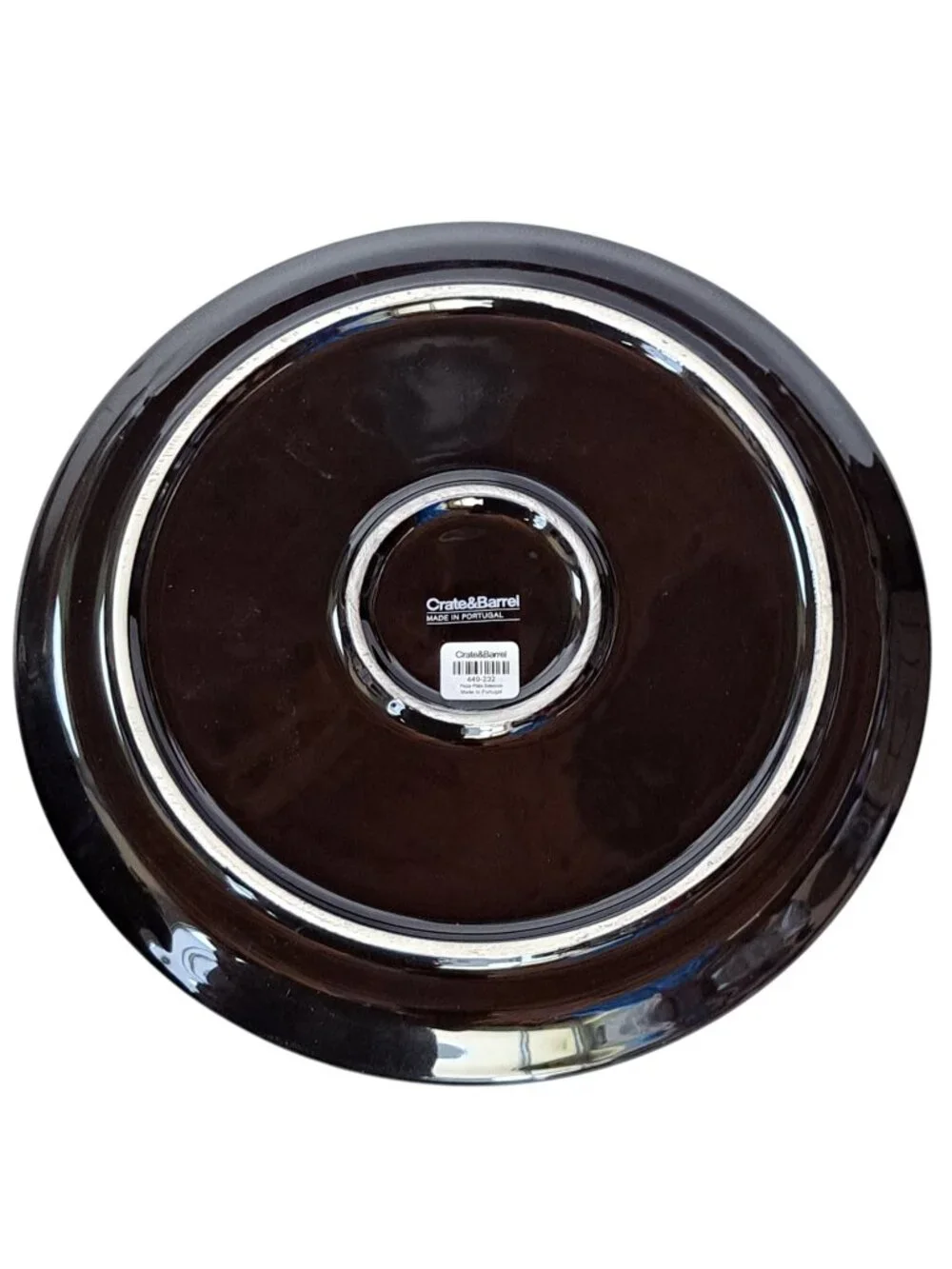 Crate & Barrel Portugal Homemade Pizza Black Dinner Plates 10